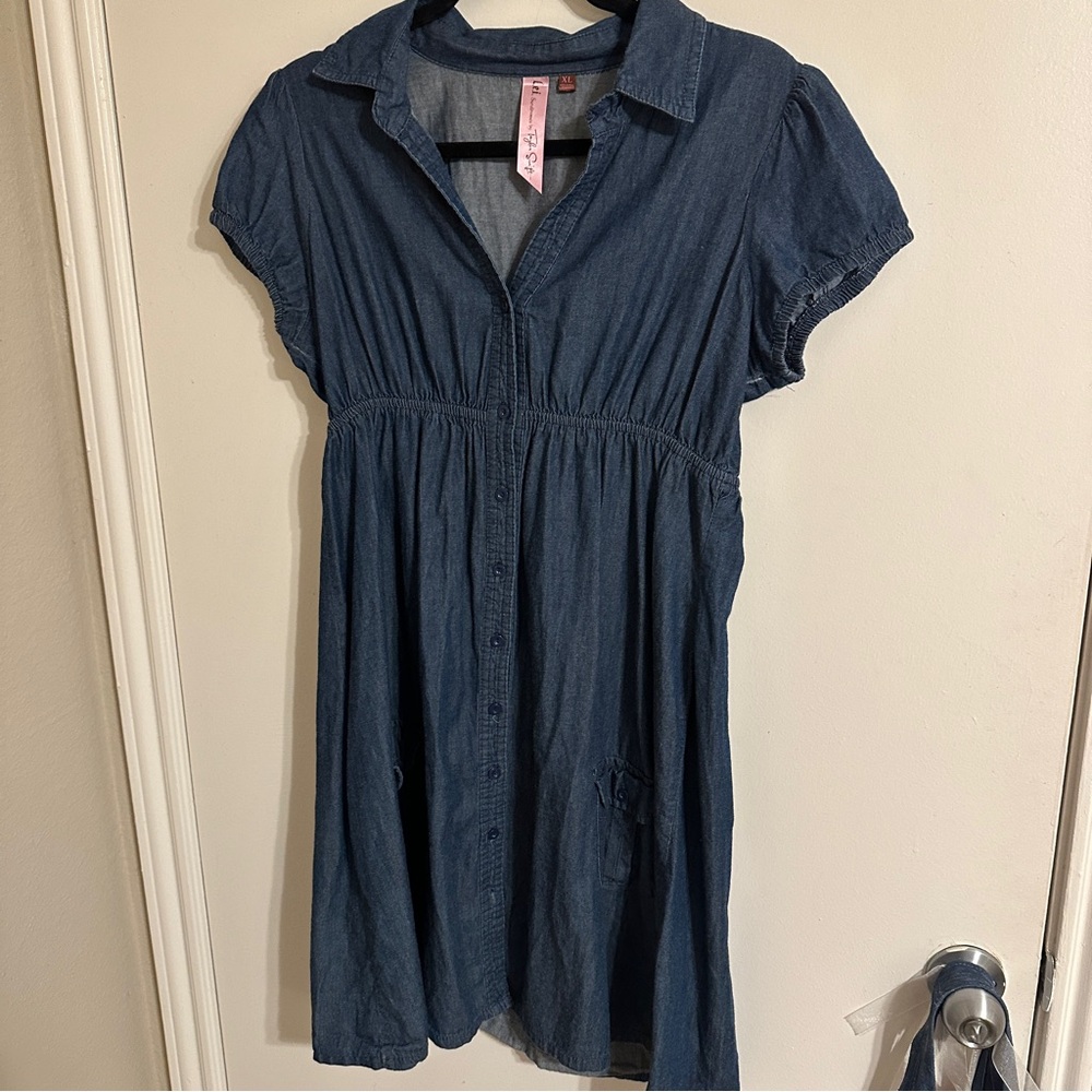 TAYLOR SWIFT LEI CHAMBRAY MINI SUN DRESS